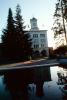Empire building, clock tower, Downtown, Old Courthouse Square,  Santa Rosa, building, pond