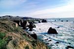 Rock Mounds, north of Bodega Bay, Waves, Pacific Ocean, Sonoma Coast