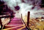Sulfer Cauldron, Steps, Stairs, Walkway, Geothermal Feature, steam