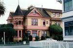 Gingerbread Mansion, Victorian Building, Gardens, Manicured Bushes, Shrubs, CNCV05P14_01