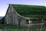 Barn Building, rural, sod roof, grass, CNCV05P15_01