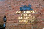 California State Railroad Museum, brick wall, building