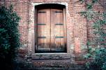 Wooden Door, Brick Wall, doorway, Railroad Square, building, CNCV07P14_18