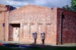 Calistoga, phone booths, brick building