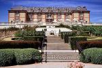 Domaine Carneros Winery, building, landmark, steps, stairs, manicured bushes, Napa Valley