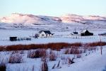 Barn, Home, House, building, snowy fields, hills, Ketchum, CNIV01P02_18