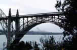 Yaquina Bay Bridge, Newport, US Highway 101, Lincoln County, Oregon, Steel through arch bridge, Landmark, CNOV02P06_19