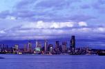 Seattle Skyline, coast, Twilight, Dusk, Dawn