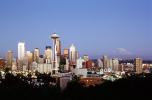 Cityscape, Skyline, Building, Skyscraper, Downtown, Space Needle, Seattle, Mount Rainier, CNTV02P02_17