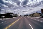 Road, Clouds, Vanishing Point, town, motel, CNWV01P03_12