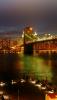 Brooklyn Bridge over the East River, Night