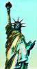 Statue of Liberty in pastel green, Abstract