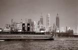 Staten Island Ferry, Downtown, docks, piers, waterfront, Manhattan, 1954, 1950s, CNYV01P01_03B