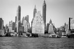 Downtown, docks, piers, waterfront, Manhattan, 1954, 1950s, CNYV01P01_05BW