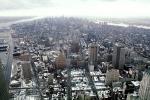 Snowy Downtown, Midtown, Manhattan, East River, Hudson River, buildings, New York City, East-River