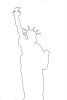 shape, Statue Of Liberty outline, line drawing