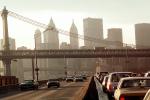 Manhattan-Bridge, East-River, Cars, automobile, vehicles, 25 November 1989