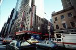 Radio City Music Hall, taxi cab, cars, traffic, automobile, vehicles, 27 November 1989