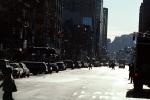 Taxi Cab, cars, building, Manhattan, 27 November 1989