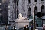 Lion Sculpture, Pedestal, Manhattan