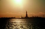 Statue Of Liberty, sun sheen, glint