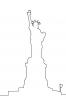 Statue Of Liberty outline, line drawing, 3 December 1989, CNYV04P06_09O