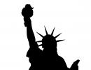 Statue Of Liberty silhouette, logo, shape, 4 December 1989, CNYV04P13_19BM