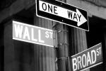 Wall Street, one way, downtown Manhattan, CNYV05P09_01BW