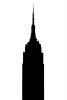 Empire State Building silhouette, New York City, logo, shape, CNYV05P10_07M