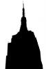 Empire State Building silhouette, New York City, logo, shape, CNYV05P10_14M
