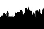 Silhouette of New York City, CNYV05P15_04O