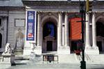 New York City Main Library, steps, statue, Manhattan, CNYV06P01_16