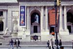 New York City Main Library, steps, statue, Manhattan, CNYV06P02_01