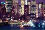 Dock, Ships, Boats, pier, Cityscape, Skyline, Skyscrapers, night, nighttime, CNYV06P02_11