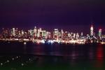 Cityscape, Skyline, Skyscrapers, night, nighttime, Manhattan, CNYV06P02_18