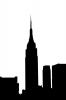 Empire State Building silhouette, New York City, logo, shape, CNYV06P04_05M