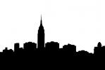 Empire State Building silhouette, New York City, logo, shape, CNYV06P09_03M