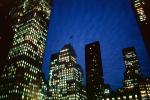 Skyline, cityscape, buildings, skyscraper, building, Night, Nightime, Exterior, Outdoors, Outside, Nighttime, Manhattan, 27 October 1997