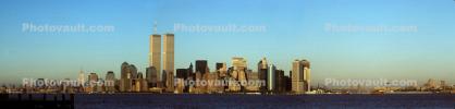 World Trade Center, Manhattan Skyline, Panorama, 28 October 1997, CNYV06P13_06B