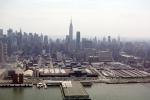 Docks, shoreline, buildings, Hudson River, Empire State Building, New York City, CNYV07P07_07