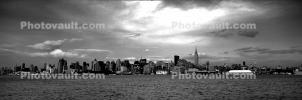 Skyline, cityscape, buildings, Manhattan, panorama, CNYV07P13_04BW