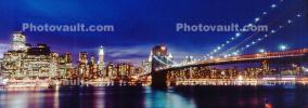 Brooklyn Bridge, Manhattan Skyline, Panorama, Twilight, Dusk, Dawn, CNYV07P15_15