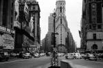 Broadway Street, Times Square, cars, traffic, summer, vehicles, automobiles, 1953, 1950s, CNYV08P05_17BW