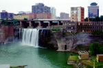 High Falls, Genesee River, Downtown Rochester, Waterfall, CNZV01P03_02