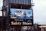 Wear Safety Shoes, cartoon billboard
