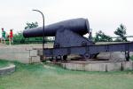 Rodman gun, gun emplacement, cannon, Fort Knox State Park, Historic Site, Granite Fort, CODV01P04_18