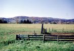 Fence, fields, hills, mountains, Piermont, New Hampshire, COEV01P15_11