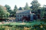 Waterwheel, Grist Mill, Wayside Inn, building, Sudbury, Massachusetts