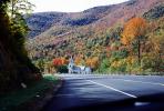 Mountain, Woodlands, Road, Forest, Vermont, autumn