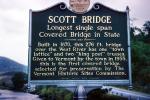 Scott Bridge, Longest single span covered bridge in the state, Vermont, COEV03P04_06